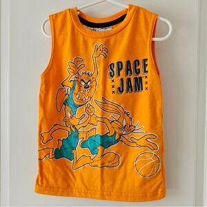 Kid's sz 5/6 Space Jam A New Legacy‎ Orange Looney Tunes Squad Graphic Tank Top